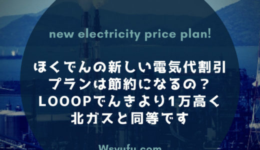 北海道電力エネとくＭプランはLooopでんきより年間1万も高かかった！