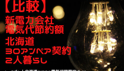 【1-2人暮らし30A契約】北海道電気代安いランキング2022｜様子見がおすすめ