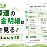 北海道の電気料金明細はどこを見る？まず確認したい5項目を図解で解説
