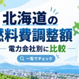 北海道　新電力会社　燃料費調整額一覧