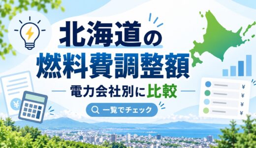 北海道　新電力会社　燃料費調整額一覧